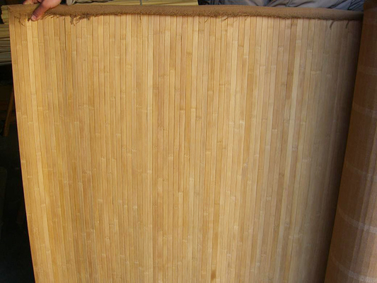 Rollo de artesonado de bambú del papel pintado decorativo de bambú 3D del grano de Moso con el modelo natural