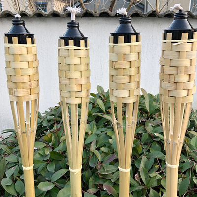 partido de bambú de Tiki Torches For Garden Lighting Luau de la antorcha hecha a mano de bambú natural del 180cm