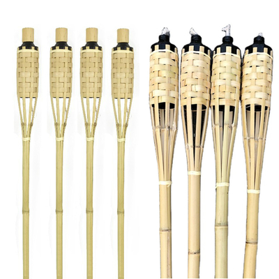 partido de bambú de Tiki Torches For Garden Lighting Luau de la antorcha hecha a mano de bambú natural del 180cm