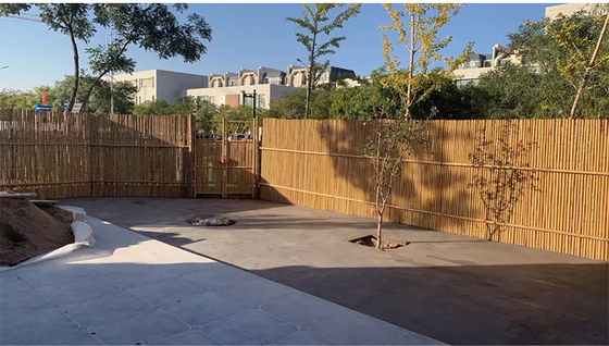 Cercado de bambú el 1.5x1.5m decorativo hecho a mano natural del balanceo del patio trasero de la cerca