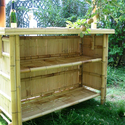los 220x160cm Tiki Bar Bamboo Bench Bar con las sillas impermeables del tejado al aire libre