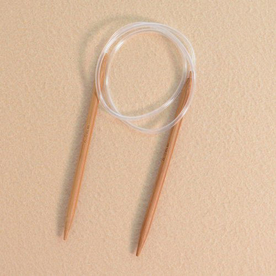Tubo transparente de bambú natural carbonizado de las agujas que hacen punto los 60cm de la circular para la artesanía