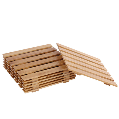 tabla anti Mat For Succulent Plant Pots del rasguño del platillo de bambú de la planta de los 9cm