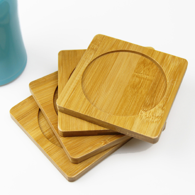 Práctico de costa natural del whisky de Tray Bamboo Wood Mat Dressed del café para la bebida