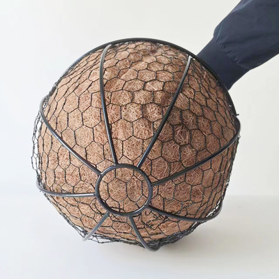 Diámetro al aire libre del jardín los 27cm de los Cocos del marco metálico de las macetas de bambú del trazador de líneas