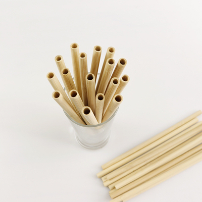 Fibra orgánica de bambú natural Straw With Cleaner de la materia prima el 19cm