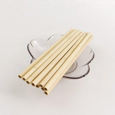 Fibra orgánica de bambú natural Straw With Cleaner de la materia prima el 19cm