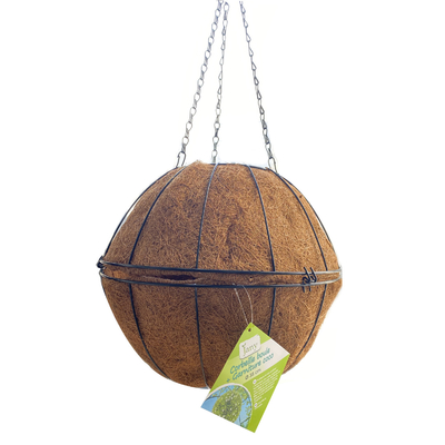 Cesta del plantador de la ejecución del metal de la decoración del jardín con el trazador de líneas de los Cocos del bonote de los Cocos