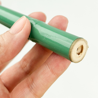 verde postes de bambú de la longitud de los 40cm los 60cm los 90cm el 120cm que pintan verde