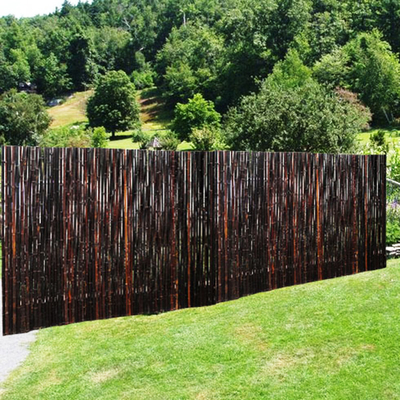 Cercado de bambú el 1.5x1.5m decorativo hecho a mano natural del balanceo del patio trasero de la cerca