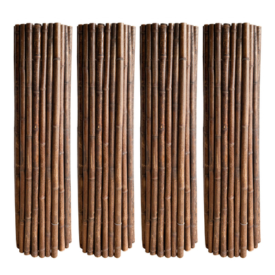 Cercado de bambú el 1.5x1.5m decorativo hecho a mano natural del balanceo del patio trasero de la cerca
