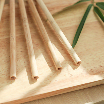 Paja de bambú natural amistosa de Eco para la bebida el 10cm el 12cm del té del café del partido