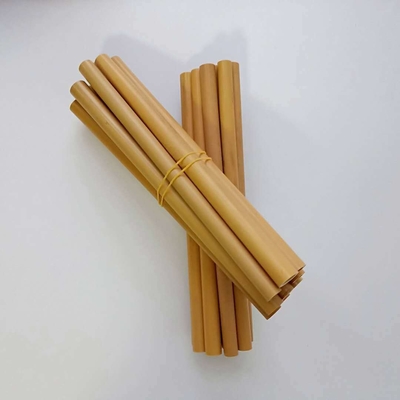 Paja recta reutilizable de bambú biodegradable natural de encargo de la paja los 20cm con el cepillo