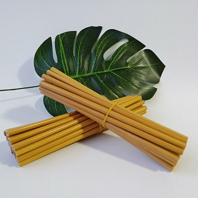 Paja recta reutilizable de bambú biodegradable natural de encargo de la paja los 20cm con el cepillo