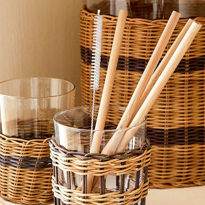 Pajas de beber reutilizables Juice Usage de la paja de bambú disponible amistosa de Eco