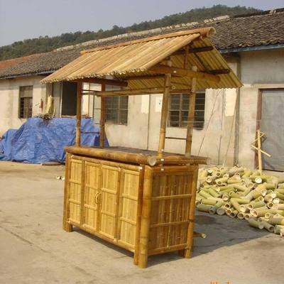 los 220x160cm Tiki Bar Bamboo Bench Bar con las sillas impermeables del tejado al aire libre