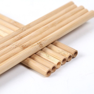 Ventosas de bebidas desechables 100% de ratán natural biodegradable reutilizable pajitas de bambú